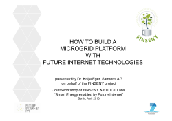 HOW TO BUILD A MICROGRID PLATFORM WITH FUTURE INTERNET TECHNOLOGIES