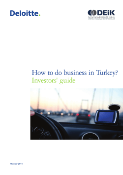 How to do business in Turkey? Investors' guide October 2011