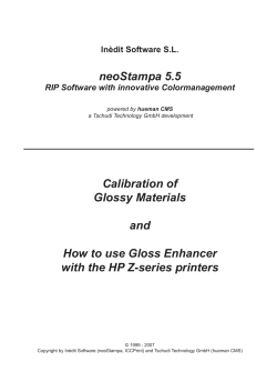 neoStampa 5.5 Calibration of Glossy Materials and
