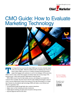 T CMO Guide: How to Evaluate Marketing Technology