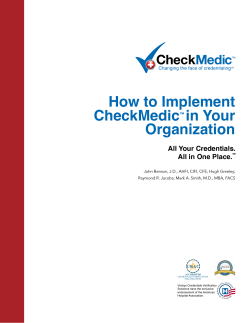 How to Implement CheckMedic in Your Organization