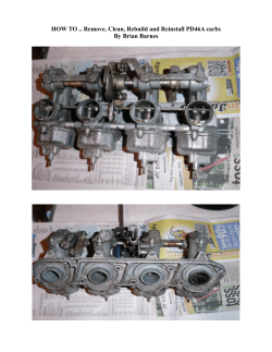 HOW TO .. Remove, Clean, Rebuild and Reinstall PD46A carbs