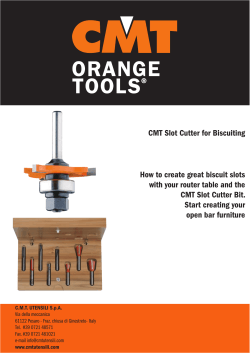 CMT Slot Cutter for Biscuiting How to create great biscuit slots