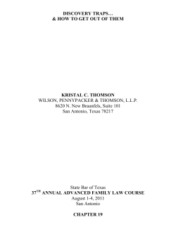 WILSON, PENNYPACKER &amp; THOMSON, L.L.P. 8620 N. New Braunfels, Suite 101