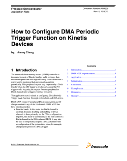 How to Configure DMA Periodic Trigger Function on Kinetis Devices 1 Introduction