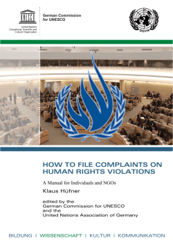 HOW TO FILE COMPLAINTS ON HUMAN RIGHTS VIOLATIONS
