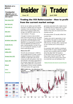 Trading the VIX Rollercoaster - How to profit April 2008 Issue 18