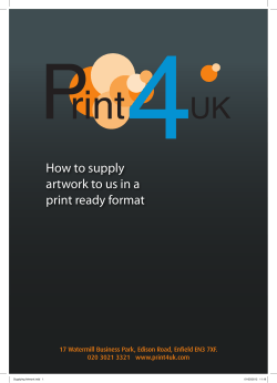 How to supply artwork to us in a print ready format