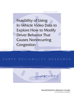 Feasibility of Using In-Vehicle Video Data to Explore How to Modify
