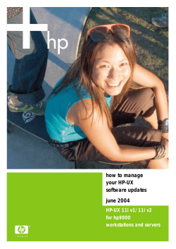 how to manage your HP-UX software updates june 2004