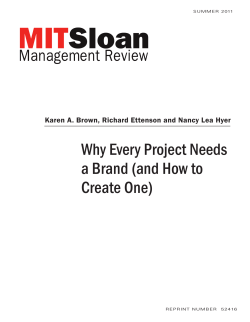 Why Every Project Needs a Brand (and How to Create One)