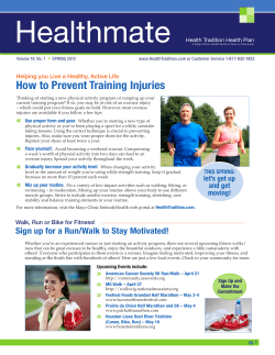 Healthmate How to Prevent Training Injuries