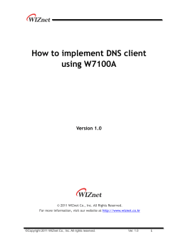 How to using W7100A  Version 1.0