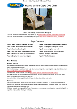 How to build a Cape Cod Chair