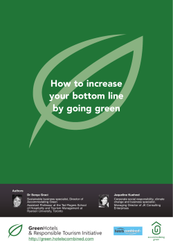 How to increase your bottom line by going green
