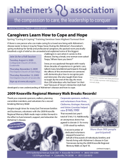 Caregivers Learn How to Cope and Hope