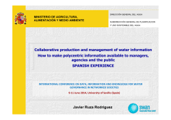 Collaborative production and management of water information