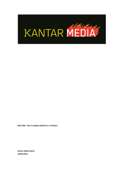 DOC-040:  How to deploy platforms in InfoSys+ Kantar Media Spain 18/02/2014