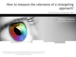 How to measure the relevance of a retargeting approach? Philippe Guillotel