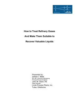 How to Treat Refinery Gases And Make Them Suitable to