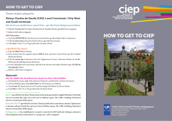 HOW tO Get tO CIeP From main airports and South terminals