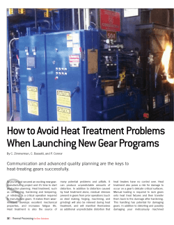 How to Avoid Heat Treatment Problems When Launching New Gear Programs