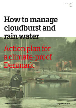 How to manage cloudburst and rain water Action plan for