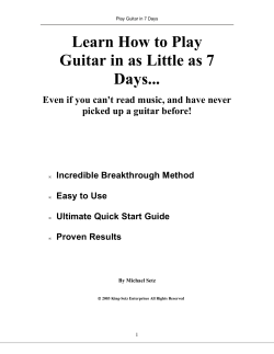 Learn How to Play Guitar in as Little as 7 Days...