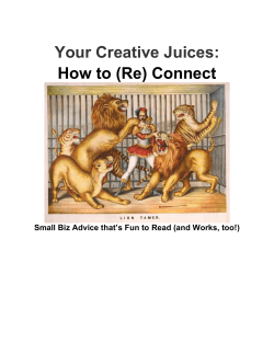 Your Creative Juices: How to (Re) Connect