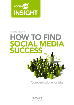 how to find SoCiAl MediA SuCCeSS Comparing Like for Like