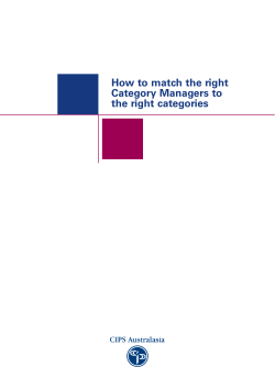 How to match the right Category Managers to the right categories