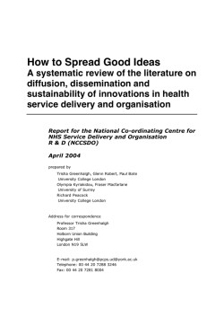 How to Spread Good Ideas