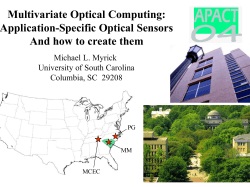 Multivariate Optical Computing: Application-Specific Optical Sensors And how to create them