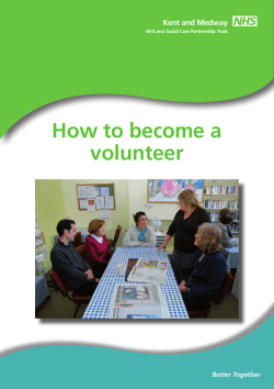 How to become a volunteer Better Together