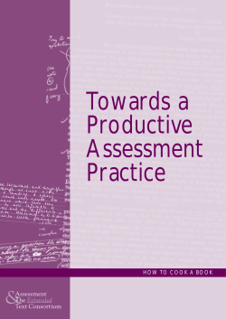 Towards a Productive Assessment Practice