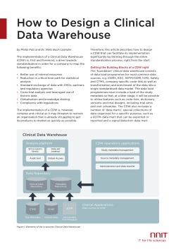 How to Design a Clinical Data Warehouse