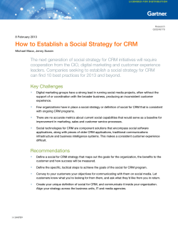 How to Establish a Social Strategy for CRM