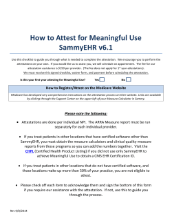 How to Attest for Meaningful Use SammyEHR v6.1