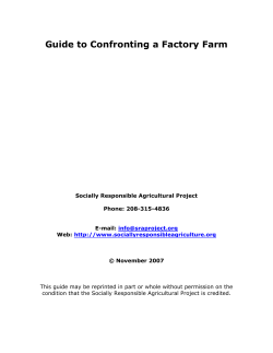 Guide to Confronting a Factory Farm