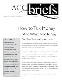How to Talk Money (And What Not to Say) For Non-Financial Communicators