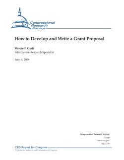 How to Develop and Write a Grant Proposal Merete F. Gerli
