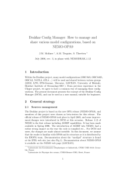 Drakkar Config Manager: How to manage and NEMO-OPA9 1