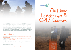 Outdoor Leadership &amp; CPD Courses
