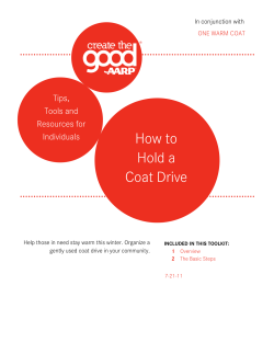 How to Hold a Coat Drive Tips,
