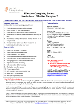 Effective Caregiving Series: How to be an Effective Caregiver?