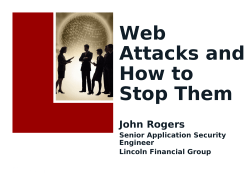 Web Attacks and How to Stop Them