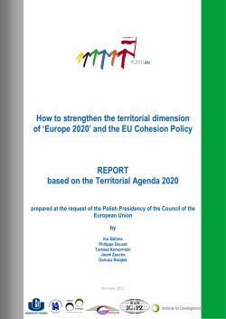 How to strengthen the territorial dimension  REPORT