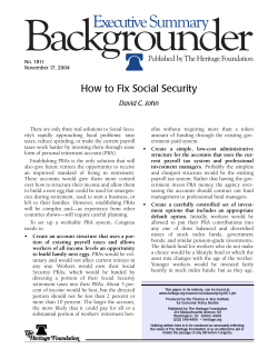 How to Fix Social Security David C. John