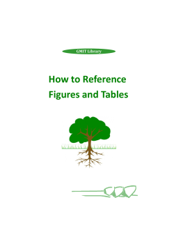 How to Reference Figures and Tables GMIT Library