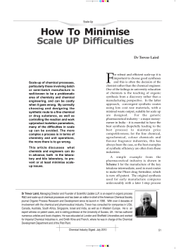 F How To Minimise Scale UP Difficulties Dr Trevor Laird